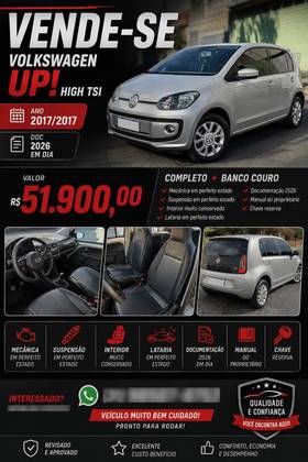 VOLKSWAGEN UP 1.0 TSI HIGH UP 12V FLEX 4P MANUAL VOLKSWAGEN UP 1.0 TSI HIGH UP 12V FLEX 4P MANUAL